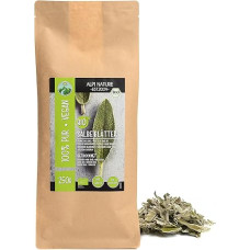 Organic sage leaves whole (250 g), organic sage whole, sage leaves from controlled organic cultivation, gently dried, 100% pure and natural, sage tea, sage leaves