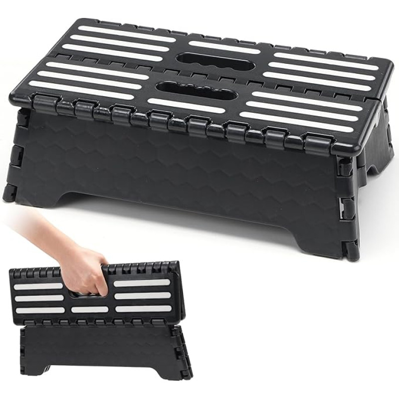 Step Stool 5 Inch Folding Step Stool Portable Folding Step Stool for Adults Elderly Kids Small Step Stool Half Folding for RV Kitchen