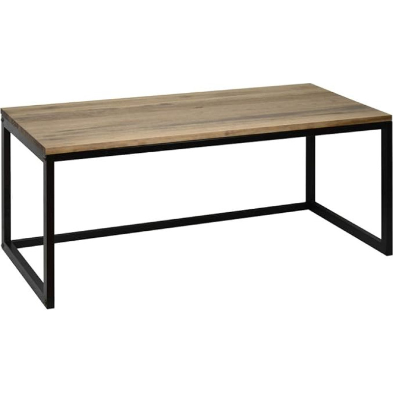 DS Dropshipping ICub Three Eco Industrial Bench 40 cm aukščio medžio masyvo ir dažyto plieno