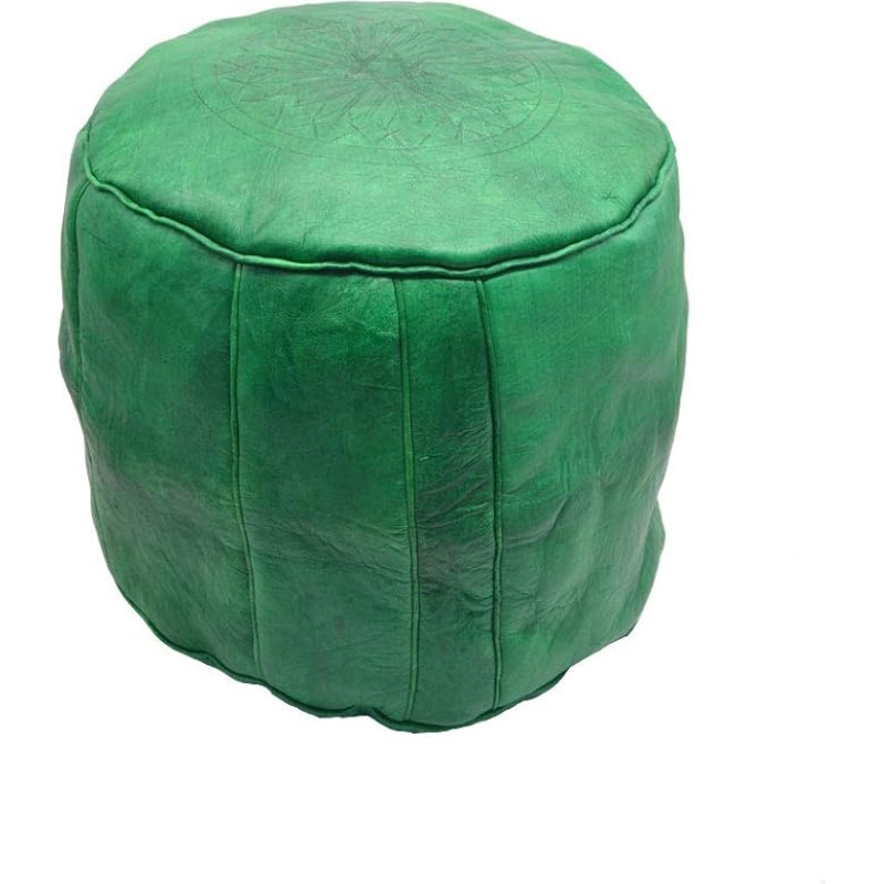 Horus Artesanía de Egipto Puff Puff Glaudi odinė pėda Arklio oda (40 cm/35 cm, žalia)