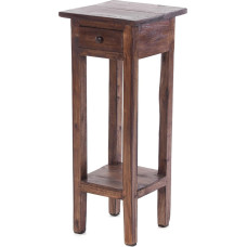 DESIGN DELIGHTS Napoleon Telephone Table, 75 x 30 x 30 cm, Brown, Recycled Wood, Side Table