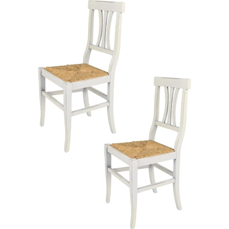 t m c s Tommychairs - 2 ARTEMISIA virtuvės ir valgomojo kėdžių rinkinys, tvirta konstrukcija iš lakuotos buko medienos, 