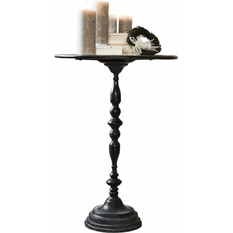 Loberon® St George šoninis staliukas Geležis Aukštis apie 71/51 cm Skersmuo Antikvarinė juoda