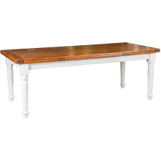 Biscottini Esstisch ausziehbar 200 x 90 x 80 cm | Küchentisch im Landhausstil | Esszimmertisch Holz