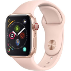 Apple Watch Series 4 (GPS + Cellular, 40mm) Aluminiumgehäuse, Gold, mit Sportarmband, Sandrosa (Generalüberholt)