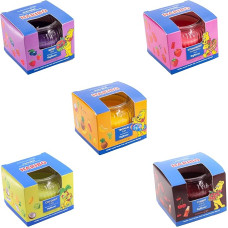 Haribo Small Scented Candle in Glass, Set of 5 Candles in Gift Box, Small Scented Candle with Burning Time of up to 20 Hours, 5 Fragrances for Home, Gift Idea