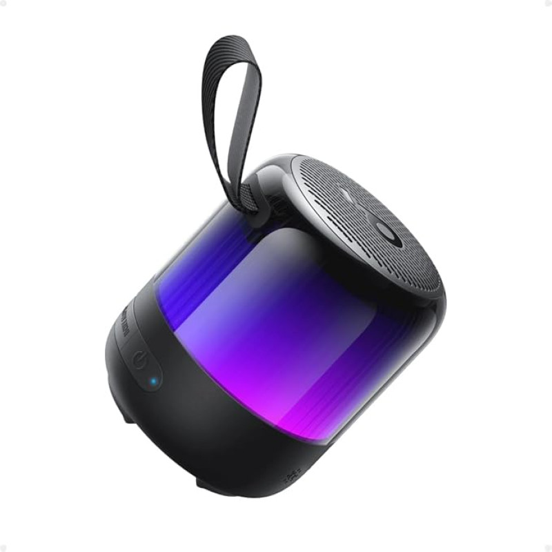 soundcore Glow Mini Speaker, Portable Bluetooth Speaker, 360° Sound, Light Show, 12h Playtime, Individually Adjustable EQ & Light, IP67 Waterproof & Dustproof, for Camping, Home & Beach Parties