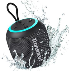 Tronsmart Bluetooth Speaker Music Box with Light, 15 W Stereo Bluetooth 5.3, IPX7 Water Protection, Bass Wireless Box, Built-in Microphone, 18 Hours Battery, for Travel, Sports, Outdoors, Black