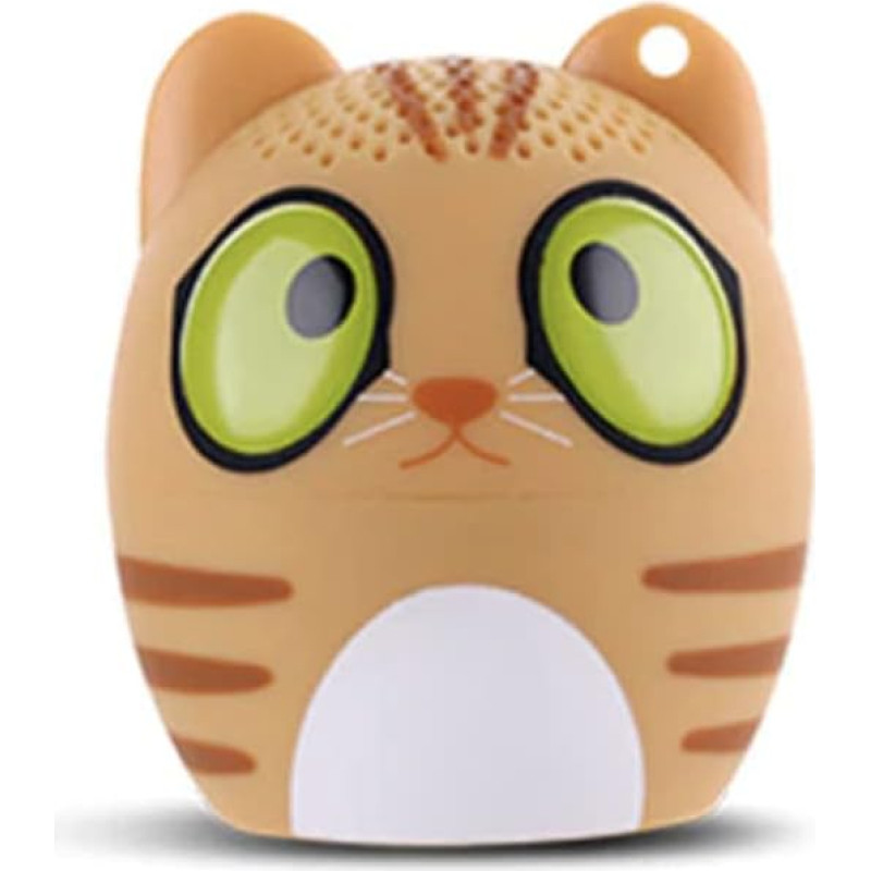 Vellichor Europe Cocoa the Cat! | Mini Bluetooth Speaker | Ultra Portable | Wireless Travel | Great Loud Clear Sound | Microphone for Calls Connect Smartphone Laptop