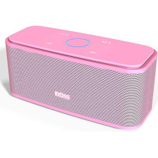 DOSS Bluetooth Speaker, SoundBox Music Box with Bluetooth 5.0, Full Range Driver, 20H Playtime, Touch Control, IPX5 Waterproof, Bluetooth Box for Mobile Phone, Home, Garden, Travel - Pink