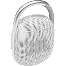 JBL Clip 4 Bluetooth Speaker in White, Waterproof, Portable Music Speaker with Practical Carabiner, Up to 10 Hours of Wireless Music Streaming