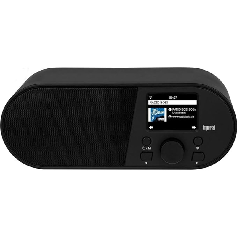 Imperial i105 Internet Radio (WLAN, Media Player, USB, DLNA, Colour Display, Alarm Clock, App Control) Black