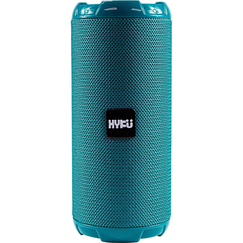 HYKU - 621 Portable Bluetooth Speaker with Hands-Free Microphone, Waterproof and FM Radio Function (Peacock Blue)