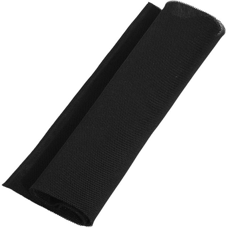 MAGT Speaker Fabric, Dustproof Speaker Cover, Stereo Audio Speaker, Mesh Grill Cloth, 1.4 m x 0.5 m (Black)