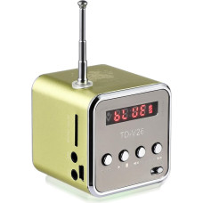 UKCOCO Mini Speaker Portable Music Player with Micro SD/TF Card with FM Radio