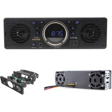 WEPARTICULAR Car Radio 12V SD Card MP3 Audio AV252 Radio Built-in Speaker with Bluetooth Host Speakers