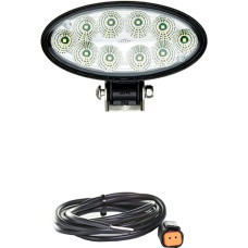 Hella 1GB 996 486-011 Work Light Oval 90 Gen. II LED 12 V/24 V 4300 lm Mounting/Bracket Mounting Hanging / Standing Wide Illumination + Cable Set Work Lights Black