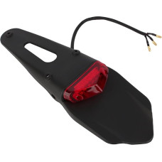 Motorcycle Brake Light Rear Light Triangle License Plate Rear Light LED Mudguard Light Stop Running Light Red Lens Universal for Motorcycle ATV Dirt Bike