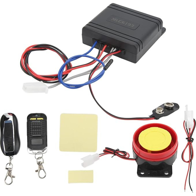 Motorcycle Alarm System, KIMISS 12V Anti-Theft Security Wireless Vibration Alarm Universal for Scooter Bicycles