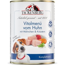 TACKENBERG Vitalmenu of Chicken with Carrots and Herbs Drėgnas maistas šunims - aukščiausios kokybės ėdalas šunims - 12 x 400 g