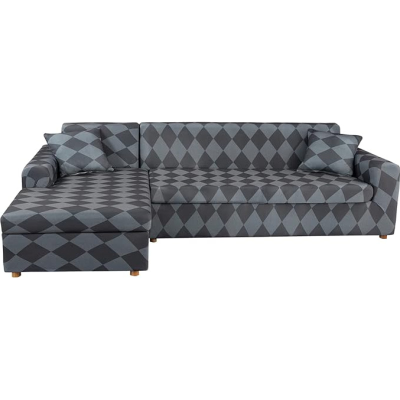 Mingfuxin Sofos Slipcovers, Elastinis ruožas sofos apima, metimai, skyrius sofos apima, kampas sofos Slipcover, baldų apsauga su 2 dalys, pagalvėlė padengti 3 sėdimųjų + 3 sėdimųjų L formos sofos