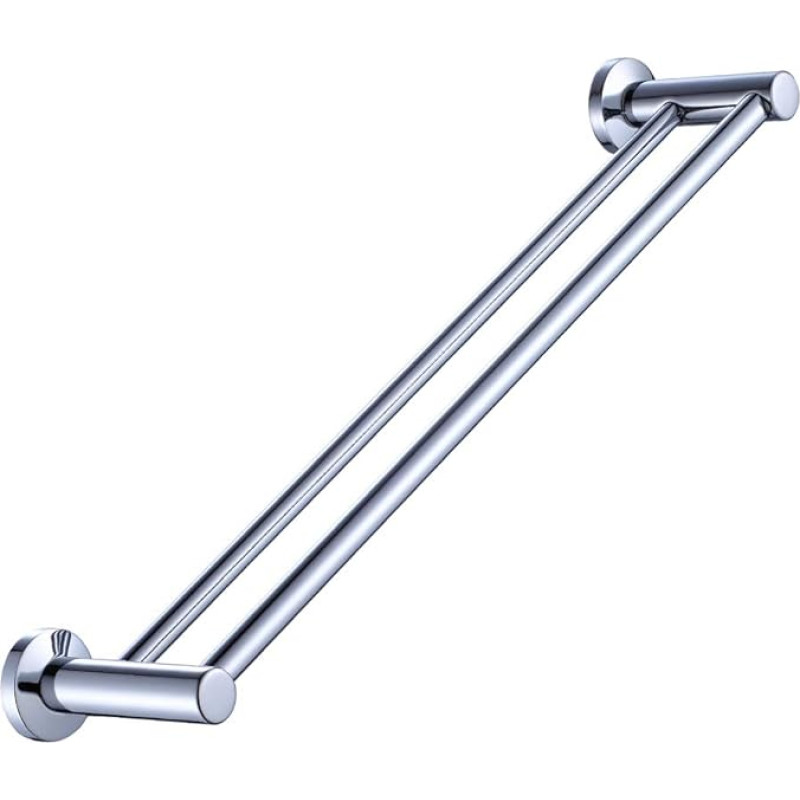 Solid Metal Towel Rail Chrome Plated Silver