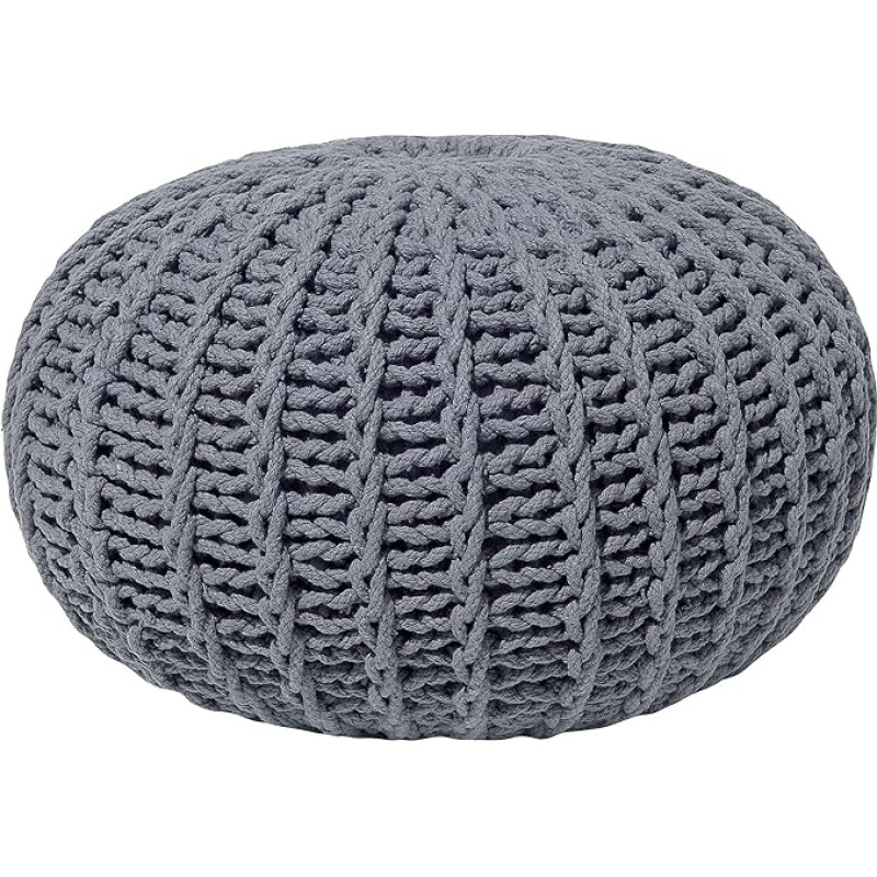 Tamsiai pilkos spalvos modernus pufas 