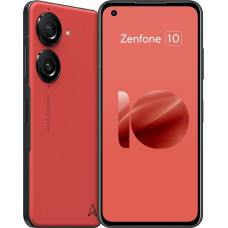 ASUS Zenfone 10, ES oficialus, Eclipse Red 256 GB saugykla ir 8 GB RAM, kompaktiško dydžio 5,9 colio, 50 MP gimbalinė kamera, Snapdragon 8 Gen 2.