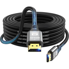 jojobnj 4K HDMI kabelis 12 m, didelės spartos HDMI 2.0 kabelis 4K @ 60Hz 18 Gbps, Ultra HD, Ethernet Audio Return, Video 4K, 1080p, 3D, Arc, HDR, suderinamas su Xbox, PS5/PS4, HDTV, nešiojamuoju kompiuteriu ir kt.