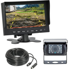 VSG 24 Reversing Camera 7 Inch Camper Set Including Camera, Monitor, Cable - Waterproof Night Vision 12 V - 24 V Easy Installation / Robust Reversing System for Car Caravan Truck Trailers Motorhomes