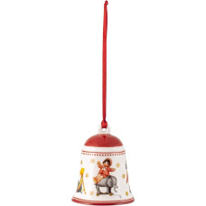 Villeroy & Boch - My Christmas Tree, bell toy, 5.5 x 5.5 x 6.5 cm, porcelain, red, 14-8622-6849, multicoloured, 5.5 x 5.5 x 6.5 cm