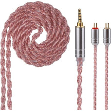 Garso kabelio prailginimas Yinyoo Upgrate 4 šerdys Pasidabruota HiFi ausinių kabelis 2,5 mm subalansuotas IEM kabelis su 0,78 mm 2 kaiščių jungtimi, skirtas KZ ES4 ZS6 ZS5 ZSt ZSR ZS10 ZS3 2,5 mm garso lizdas 2 kaiščiai