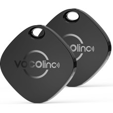 VOCOlinc Key Finder Key Finder Pack of 2, Smart Air Tag Compatible with Apple Where is? App (iOS Only, Not for Android), Bluetooth Key Tracker for Wallet, Bags, Suitcase, Replaceable Battery
