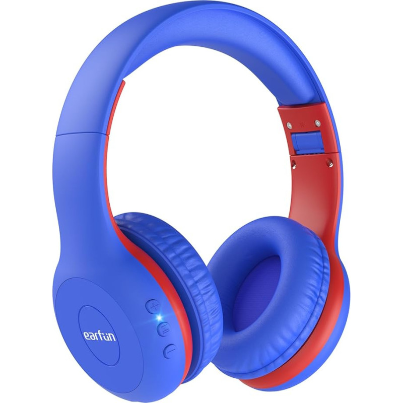 EarFun Children's Bluetooth Headphones, 85/94 dB Volume Control, HiFi Sound, HD Microphone, 40 Hours Battery, Foldable, Adjustable, Headphones Wireless Bluetooth Children for School/Travel/PC, Navy
