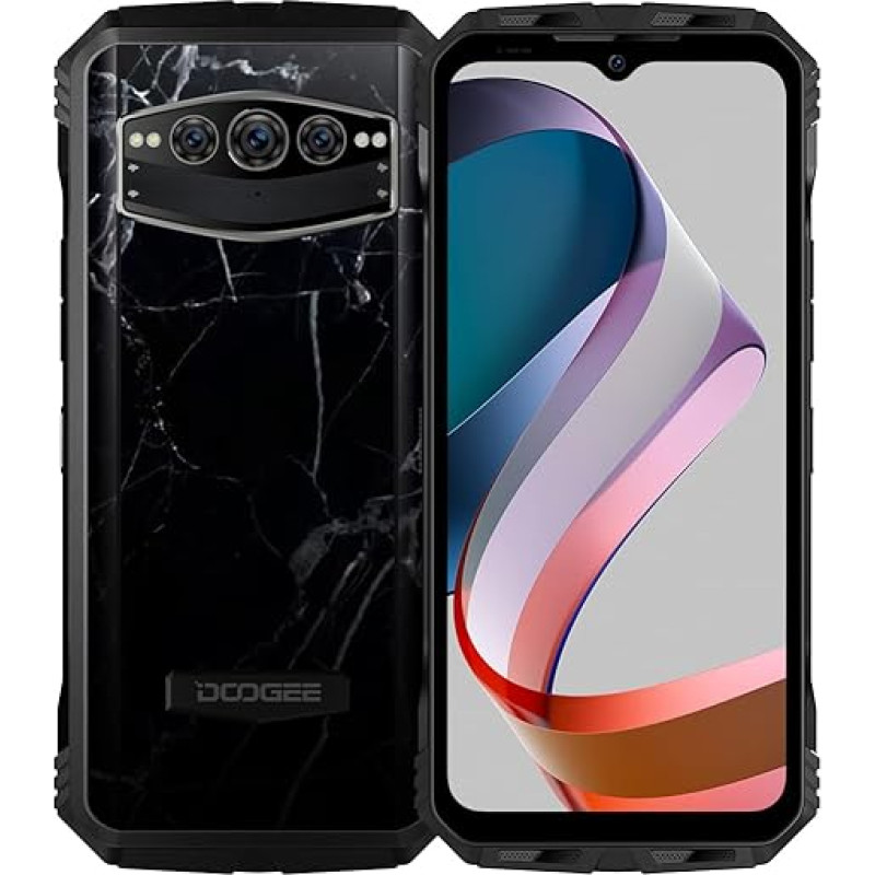 DOOGEE 5G lauko išmanusis telefonas be sutarties V30T, Dimensity 1080 Octa Core 12GB + 256GB, 6,58 colių 120Hz FHD+, 108MP triguba AI kamera (20MP naktinis matymas), 10800mAh baterija, Android 12 IP68 Mobile