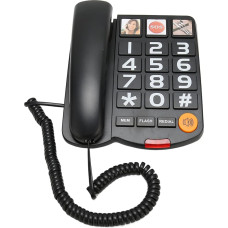 Large Button Phone for Seniors, Corded Landline Telephone, Video Phone for Seniors, Large Button Landline Phone for Visually Impaired, Target Selection, SOS (Black)
