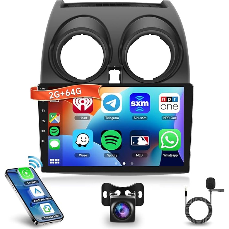 2G + 64G automobilinis radijas 