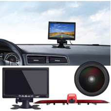 18 mm lens top quality car third roof original brake light rear view camera, replacement for VW Crafter 2017 Man TGE from 2017 Modified Transport Vehicle Brake Light Bus (with 7 inch monitor)