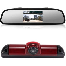 HD automobilių transporterio atbulinės eigos sistema atbulinės eigos kameros stabdžių žibintas stabdžių žibintas tinkamas su kampo reguliavimu naktinė versija suderinama su furgono stogo kamera Fiat Ducato X250 X290/Peugeot Boxter/Citroen