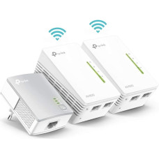 TP-Link TL-WPA4220TKIT WLAN Powerline tinklo adapteris (WiFi kartotuvas, 500 Mbps, 2 prievadai), 3 dalių rinkinys