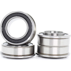 SUOFEILAIMU 4 vienetai F6003 F6003Rs guolis F6003-19-2RS 19 x 35 x 11 mm ABEC-1 flanšinis rutulinis guolis F6003-Rs, skirtas sodo vežimėlio ratų guoliams (vienetų skaičius: 4 vnt.)