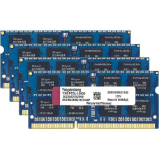 DDR3 / DDR3L 32GB rinkinys (8GBx4) nešiojamojo kompiuterio operatyviosios atminties 1600MHz PC3-12800 / PC3L-12800 SODIMM Non-ECC Unbuffered 1.35V / 1.5V 2Rx8 Dual Rank 204 Pin CL11 kompiuterio atminties modulių rinkinys (mėlynas)