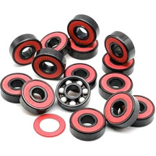 8 Stück 608 2RS Hybrid-Keramiklager 8 x 22 x 7 mm Skateboard-Spinner Keramiknitrid Pro Serie 608 Keramikkugellager