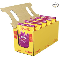 JOSERA MiniDeluxe Grain-Free Small Breed su ėriena ir saldžiosiomis bulvėmis, itin aukštos kokybės sausas ėdalas suaugusiems šunims