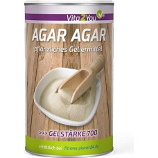 Vita2You Agar Agar 200 g - želatinuojanti medžiaga - be glitimo - auginama ES - veganiški agaro milteliai maistui - augalinė želatina - aukščiausios kokybės