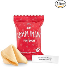 Laimingi sausainiai Komplimentas tau 15 vienetų Laimingų sausainių Advento kalendoriaus užpildymas, Motinos diena, padėka, Dovanokite džiaugsmą su laimingais sausainiais Komplimentai kasdieniame gyvenime, vestuvės