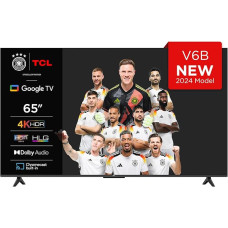 TCL 65V6B 65 inch, 4K Ultra HD, HDR TV, Smart TV supported by Google TV (Dolby Audio, Motion Clarity, Voice Control, Compatible with Google Assistant, Chromecast Built-In