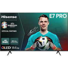 Hisense 85E7NQ Pro 215 cm (85 Inch) TV, 4K UHD, QLED, Smart TV, Total HDR, Dolby Vision IQ Atmos, 144Hz (VRR), HDMI 2.1, Game Mode PRO, Triple Tuner, Alexa Built-In, Dark Grey, [2024]