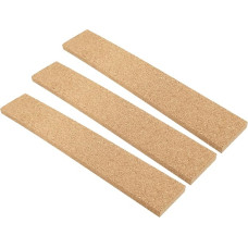 PLAFOPE Pack of 3 Self-Adhesive Cork Strips Frameless Cork Strip Office Home Bulletin Strips Cork Bulletin Cork Tiles Cork Memo Board Stripes Framed Pin Board Bulletin