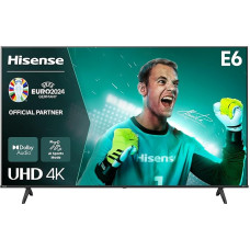 Hisense 58E6NT 146 cm (58 Inch) TV, 4K UHD Smart TV, Precision Colour, HDR, Dolby Vision, 60Hz, Triple Tuner DVB-C/S/S2/T/T2, WiFi, HDMI 2.1, Bluetooth, Alexa Built-in, Black, [2024]